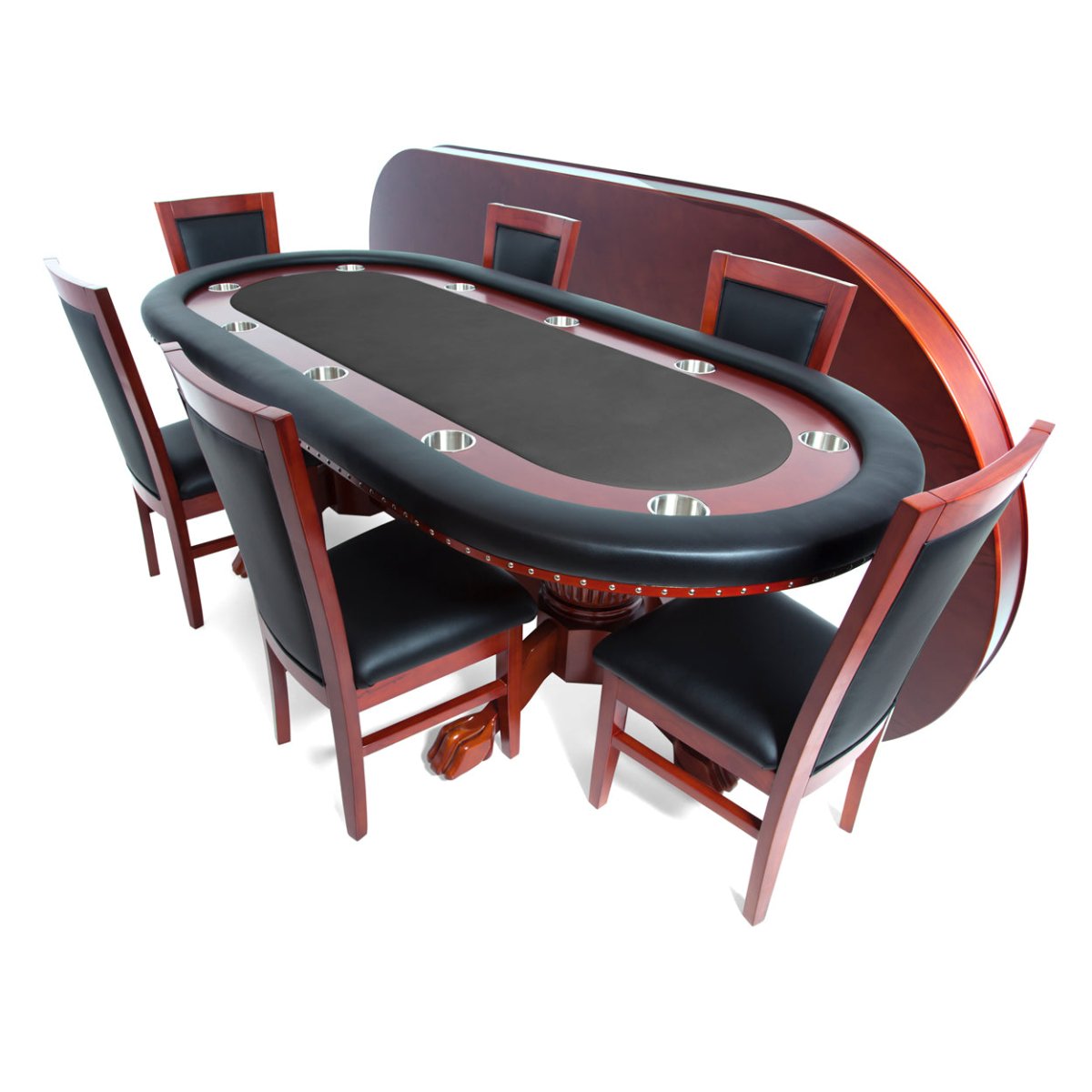 BBO Poker Tables - 3 - Leaf Oval Dining Top for Rockwell & Elite Poker Tables - Elite Man Cave