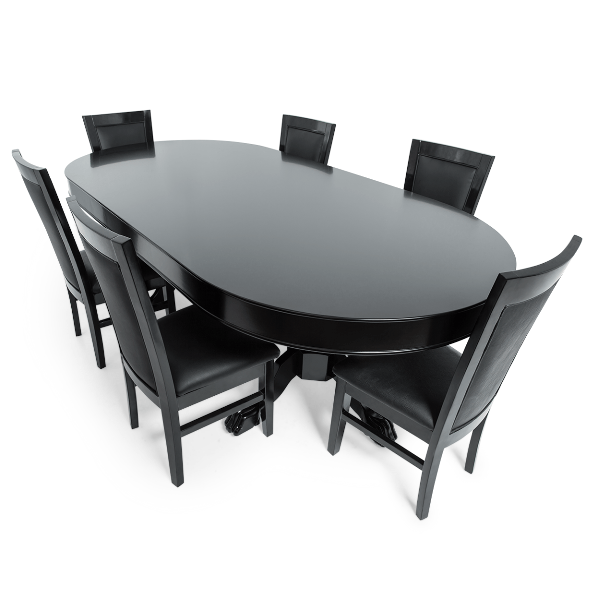 BBO Poker Tables - 3 - Leaf Oval Dining Top for Rockwell & Elite Poker Tables - Elite Man Cave