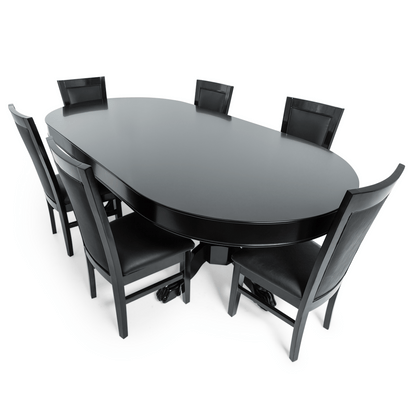 BBO Poker Tables - 3 - Leaf Oval Dining Top for Rockwell & Elite Poker Tables - Elite Man Cave