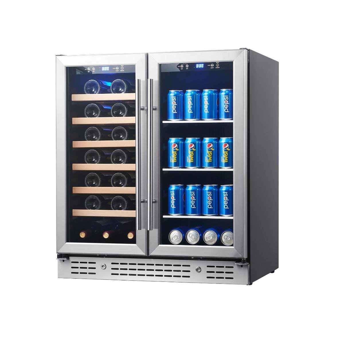KingsBottle - 30" Combination Beverage and Wine Cooler Combo - Elite Man Cave