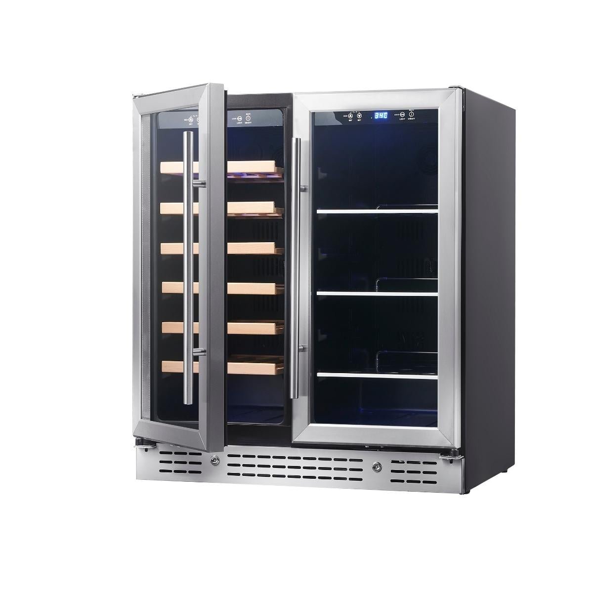KingsBottle - 30" Combination Beverage and Wine Cooler Combo - Elite Man Cave