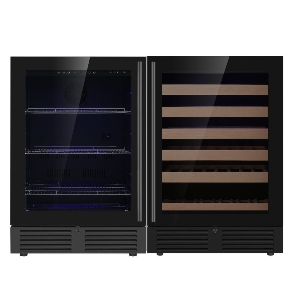 KingsBottle - 48" Under Counter Wine & Beverage Cooler Combo - Elite Man Cave