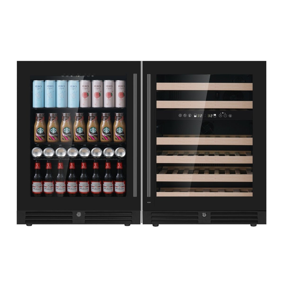 KingsBottle - 48" Under Counter Wine & Beverage Cooler Combo with 3 Temp. Zones - Elite Man Cave