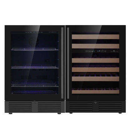 KingsBottle - 48" Under Counter Wine & Beverage Cooler Combo with 3 Temp. Zones - Elite Man Cave