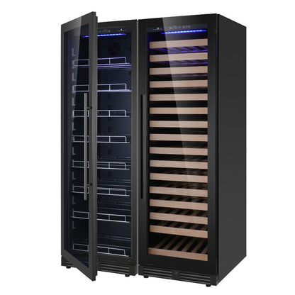 KingsBottle - 48" Upright Wine & Beverage Cooler Combo - Elite Man Cave