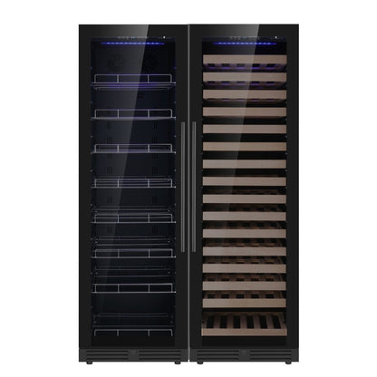 KingsBottle - 48" Upright Wine & Beverage Cooler Combo - Elite Man Cave