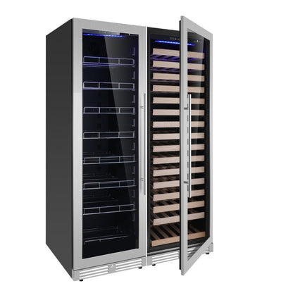 KingsBottle - 48" Upright Wine & Beverage Cooler Combo - Elite Man Cave