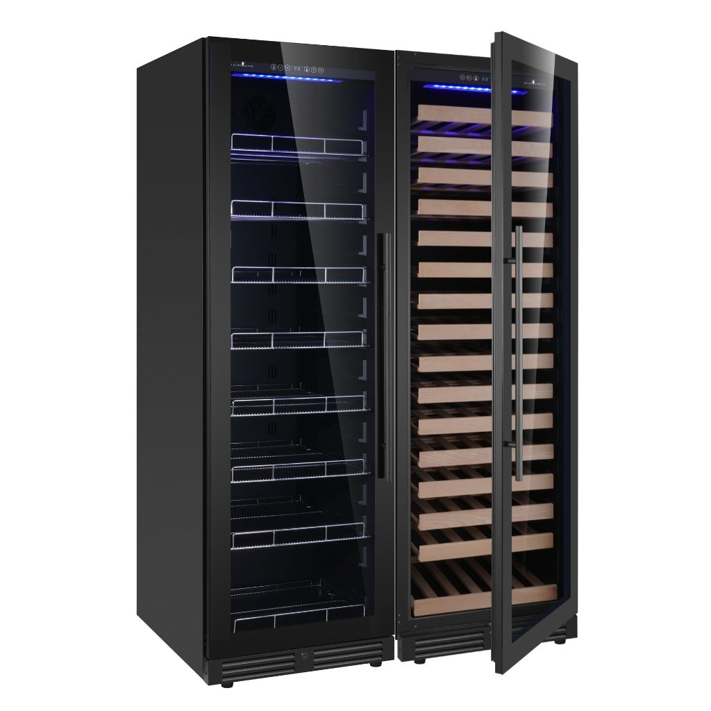 KingsBottle - 48" Upright Wine & Beverage Cooler Combo - Elite Man Cave