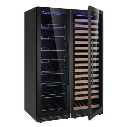 KingsBottle - 48" Upright Wine & Beverage Cooler Combo - Elite Man Cave
