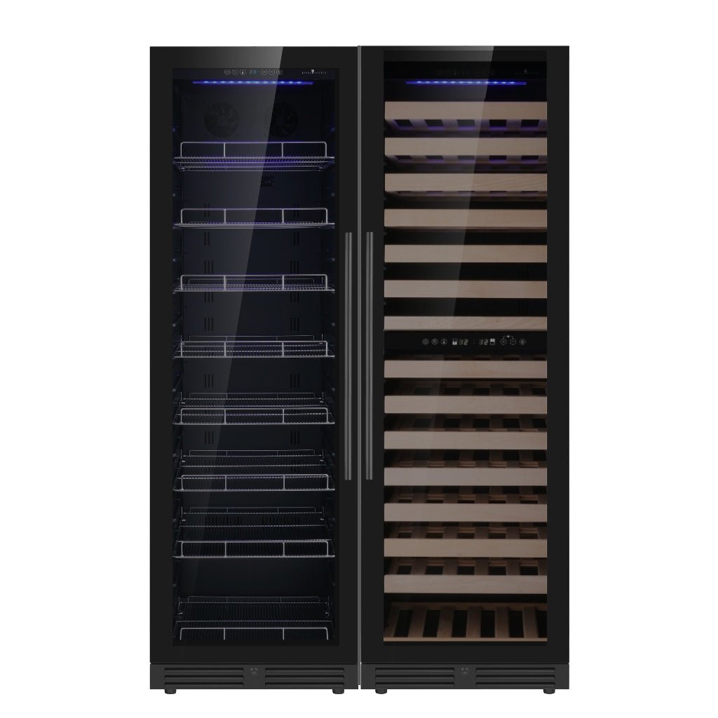 KingsBottle - 48" Upright Wine & Beverage Cooler Combo With 3 Temp. Zones - Elite Man Cave