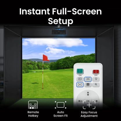 BenQ - BenQ AH700ST - 4000 Lumen WUXGA Short Throw Laser Golf Simulator Projector - Elite Man Cave