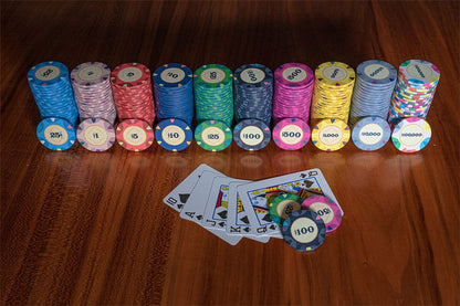 BBO Poker Tables - Classic Casino Poker Chips - Elite Man Cave