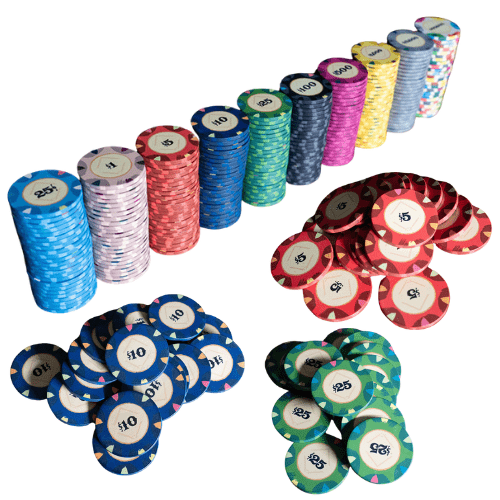 BBO Poker Tables - Classic Casino Poker Chips - Elite Man Cave
