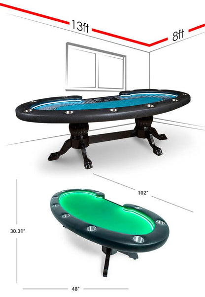 BBO Poker Tables - Lumen HD Poker Table - Elite Man Cave