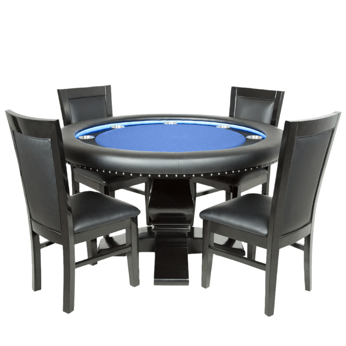 BBO Poker Tables - Luxury Dining Style Poker Chair with Solid Oak and Leather Upholstery - Elite Man Cave