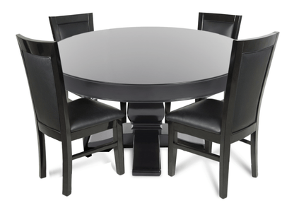 BBO Poker Tables - Luxury Dining Style Poker Chair with Solid Oak and Leather Upholstery - Elite Man Cave