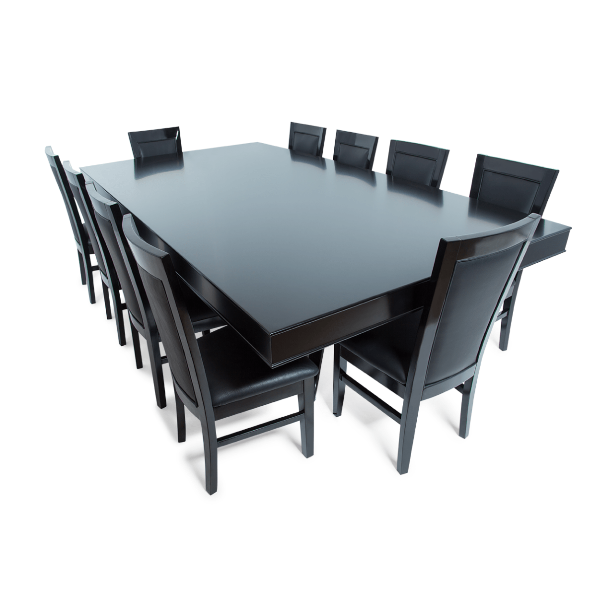 BBO Poker Tables - Luxury Dining Style Poker Chair with Solid Oak and Leather Upholstery - Elite Man Cave