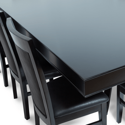 BBO Poker Tables - Luxury Dining Style Poker Chair with Solid Oak and Leather Upholstery - Elite Man Cave