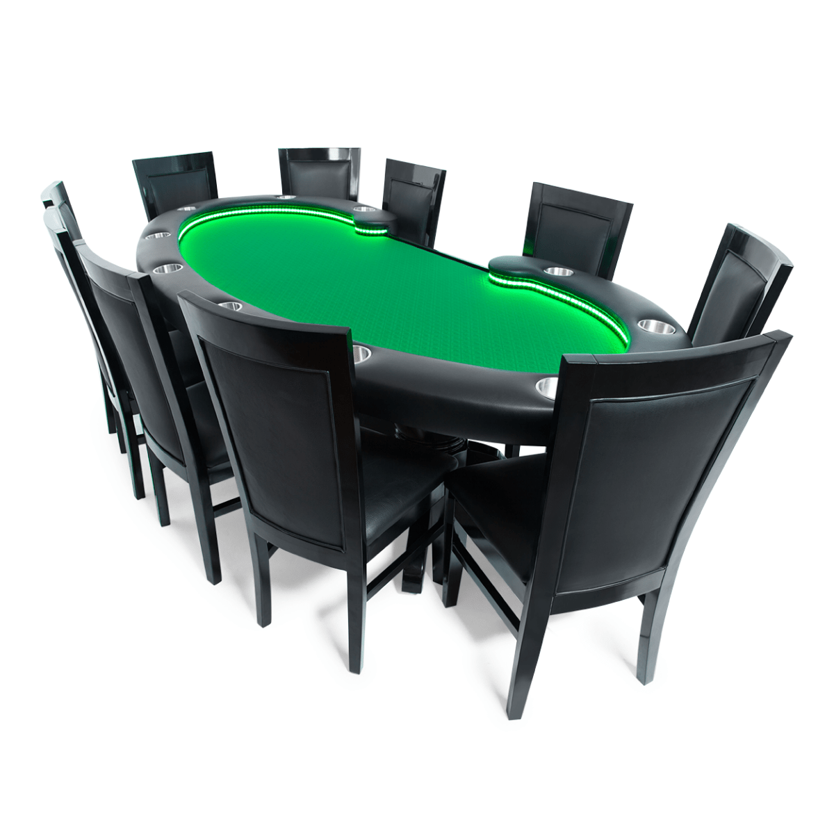 BBO Poker Tables - Luxury Dining Style Poker Chair with Solid Oak and Leather Upholstery - Elite Man Cave