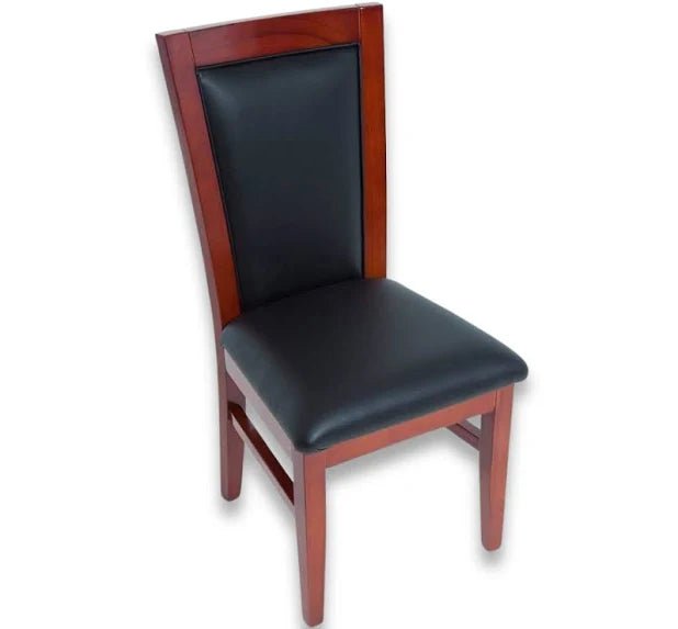 BBO Poker Tables - Luxury Mahogany Dining Style Poker Chair with Solid Oak and Leather Upholstery - Elite Man Cave