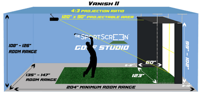 The SportScreen - Vanish 11 Retractable Golf Enclosure - Elite Man Cave