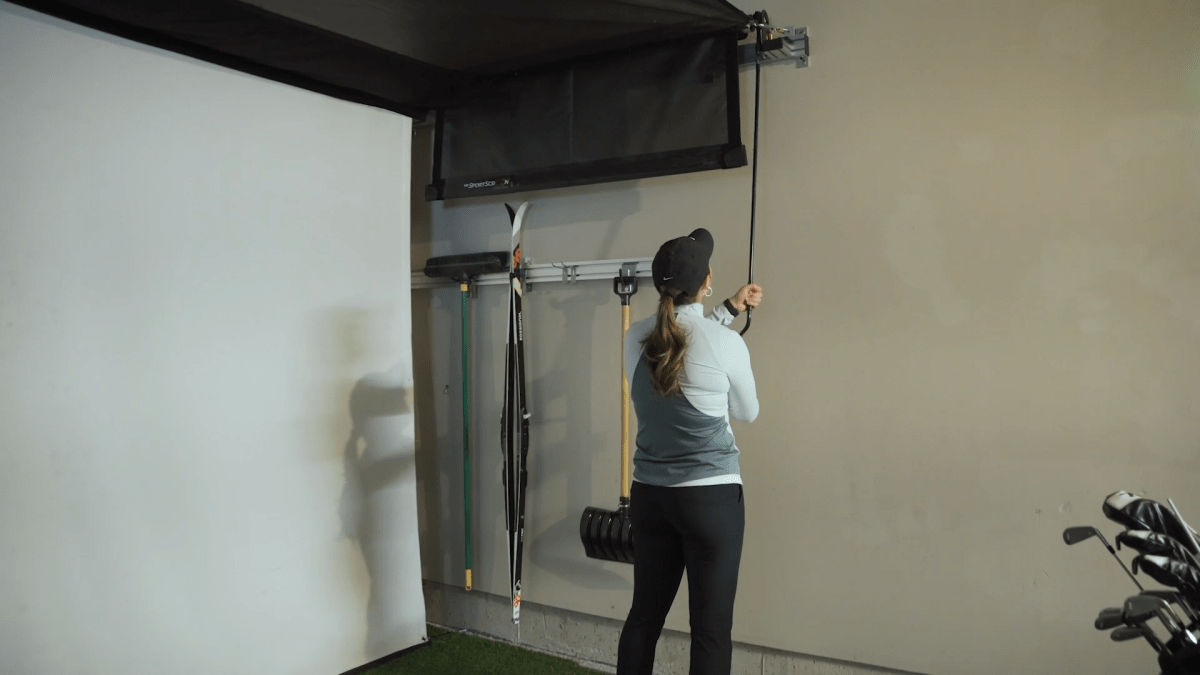 The SportScreen - Vanish 11 Retractable Golf Enclosure - Elite Man Cave