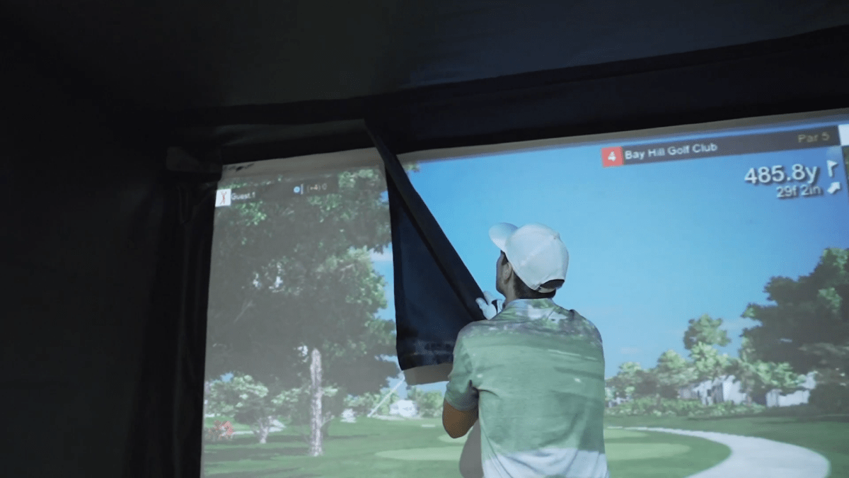 The SportScreen - Vanish 11 Retractable Golf Enclosure - Elite Man Cave