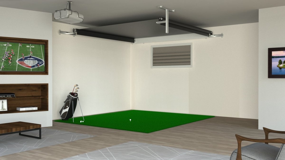 The SportScreen - Vanish 11 Retractable Golf Enclosure - Elite Man Cave