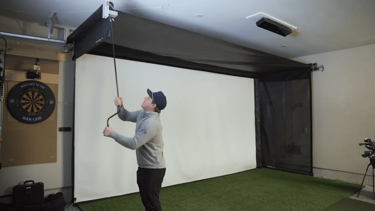 The SportScreen - Vanish 16H Retractable Golf Enclosure - Elite Man Cave