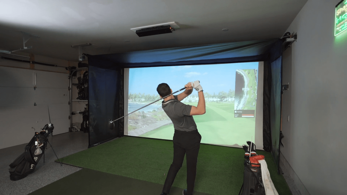 The SportScreen - Vanish 16H Retractable Golf Enclosure - Elite Man Cave