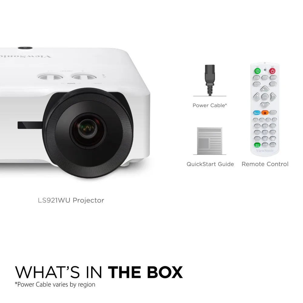 ViewSonic - ViewSonic LS921WU - 6000 Lumens WUXGA Short Throw Laser Projector with Dual HDMI - Elite Man Cave
